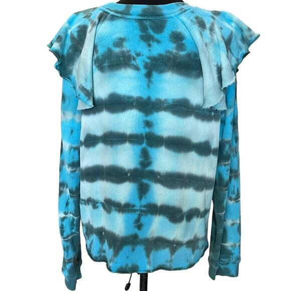 New ~ SOMETHING NAVY ~ REVOLVE Meghan Ruffle Sweatshirt sz XL 100% Cotton - Picture 4 of 9